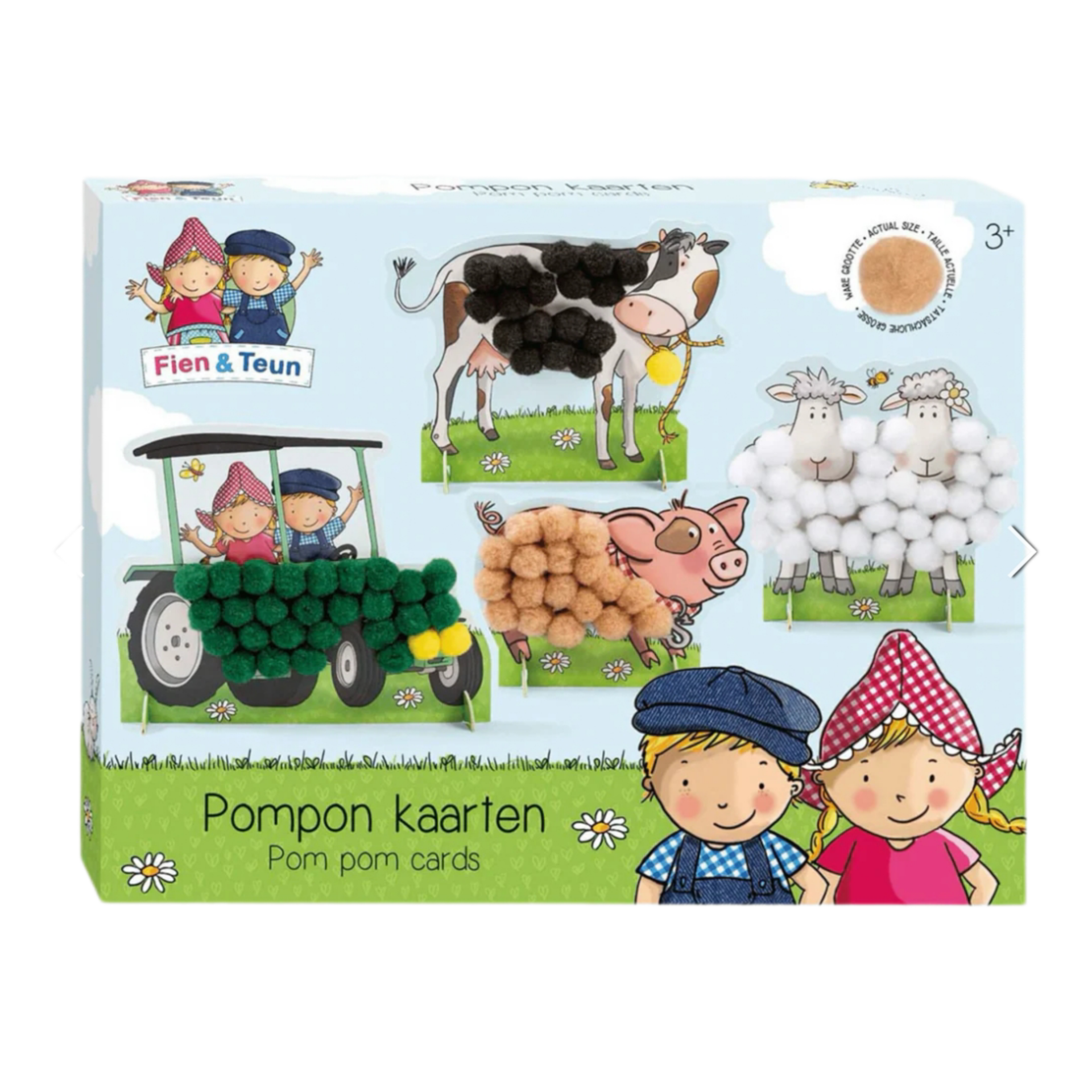 Fien en Teun  pompomkaarten
