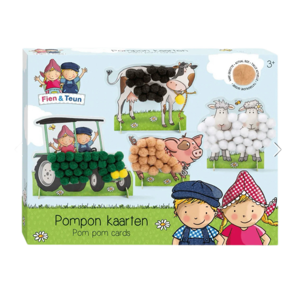 Fien en Teun  pompomkaarten