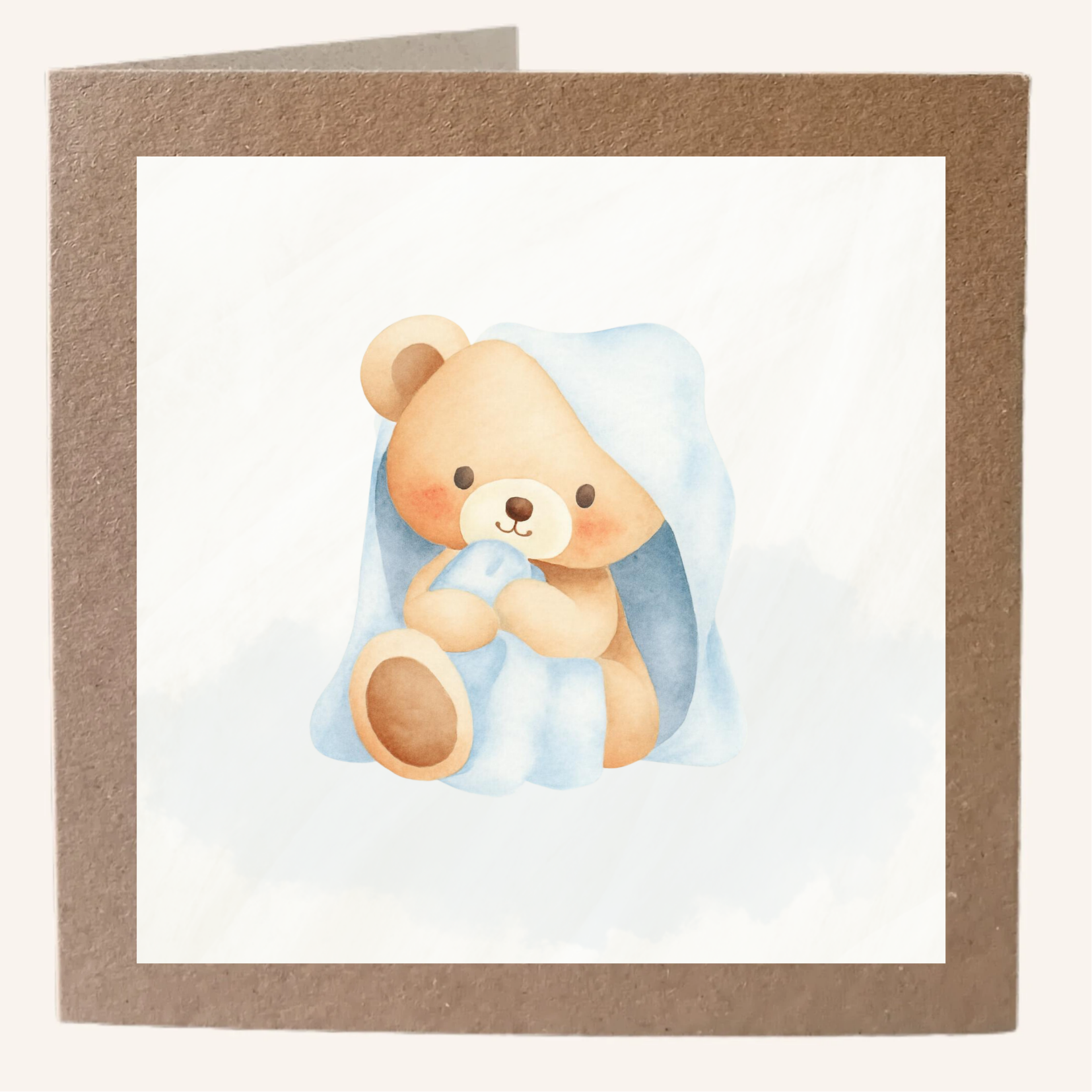 Beertje met cape - blauw