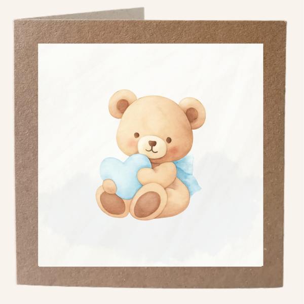 Beertje met blauw hartje