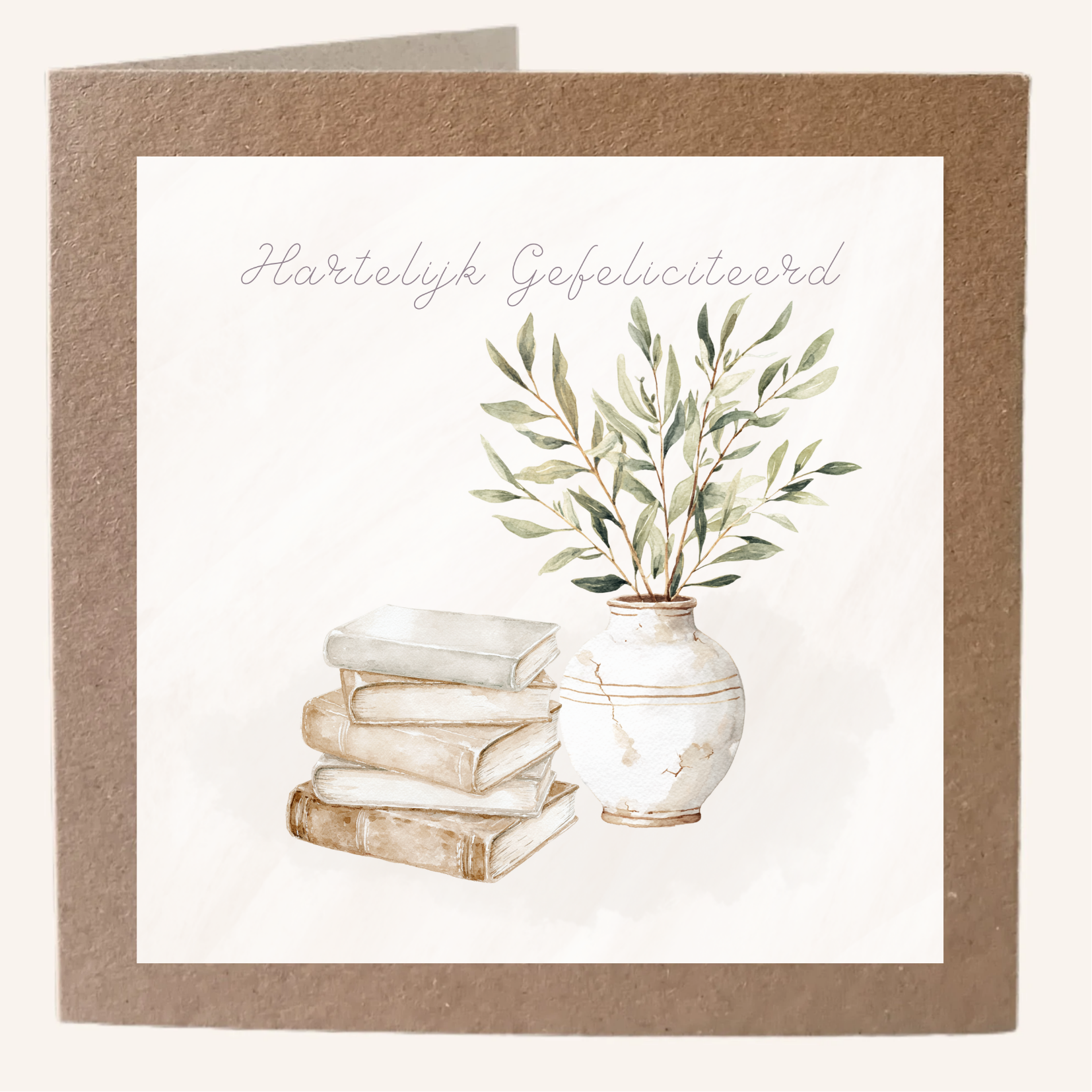 Boeken en bloemen - Hart. Gef.