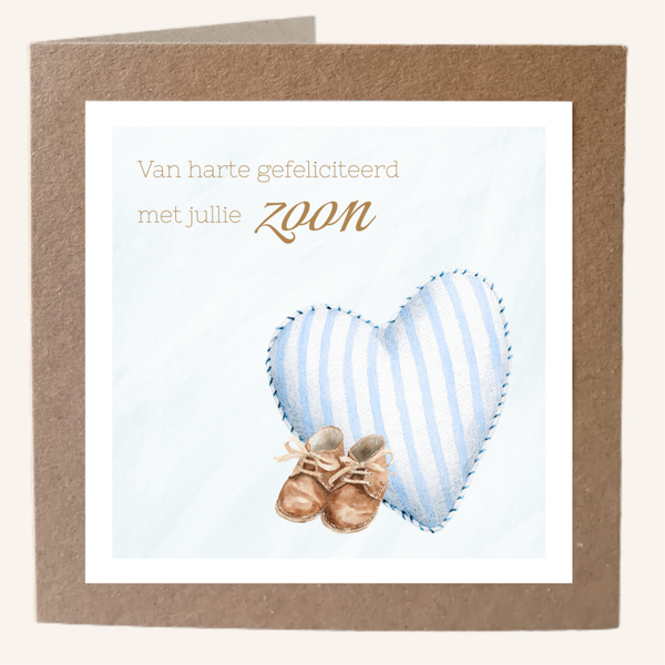 Hart blauw - geboorte zoon