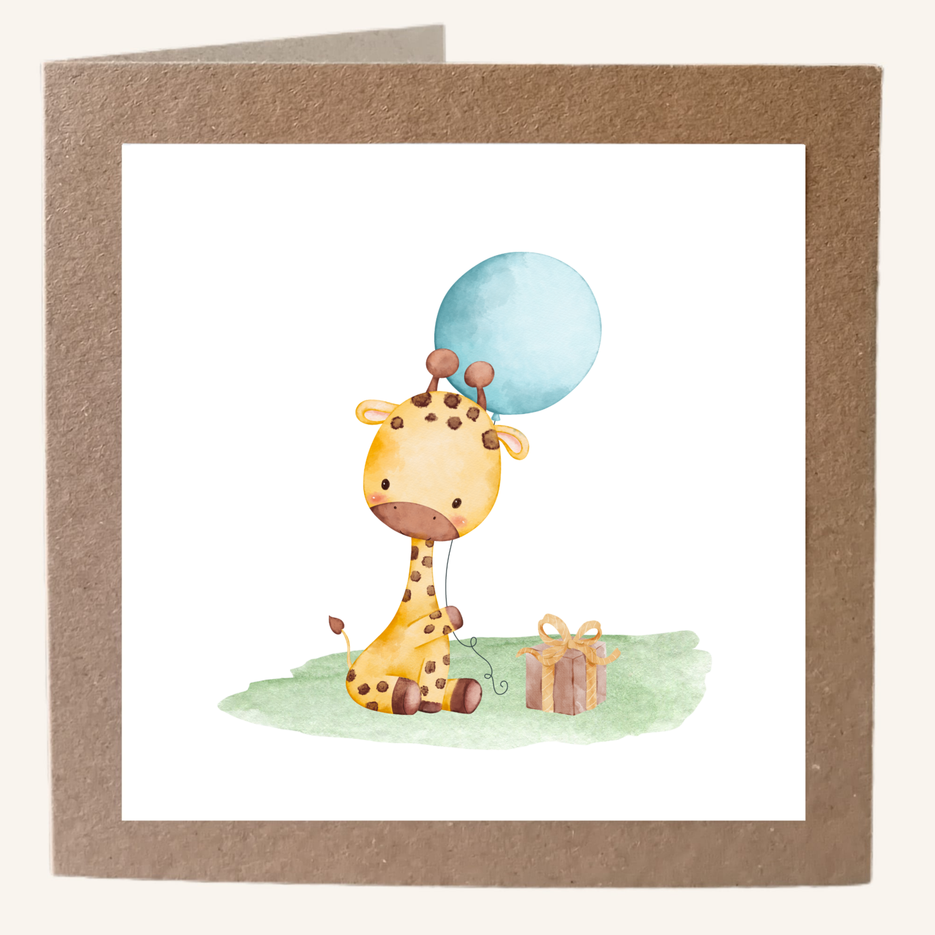 Girafje met ballon