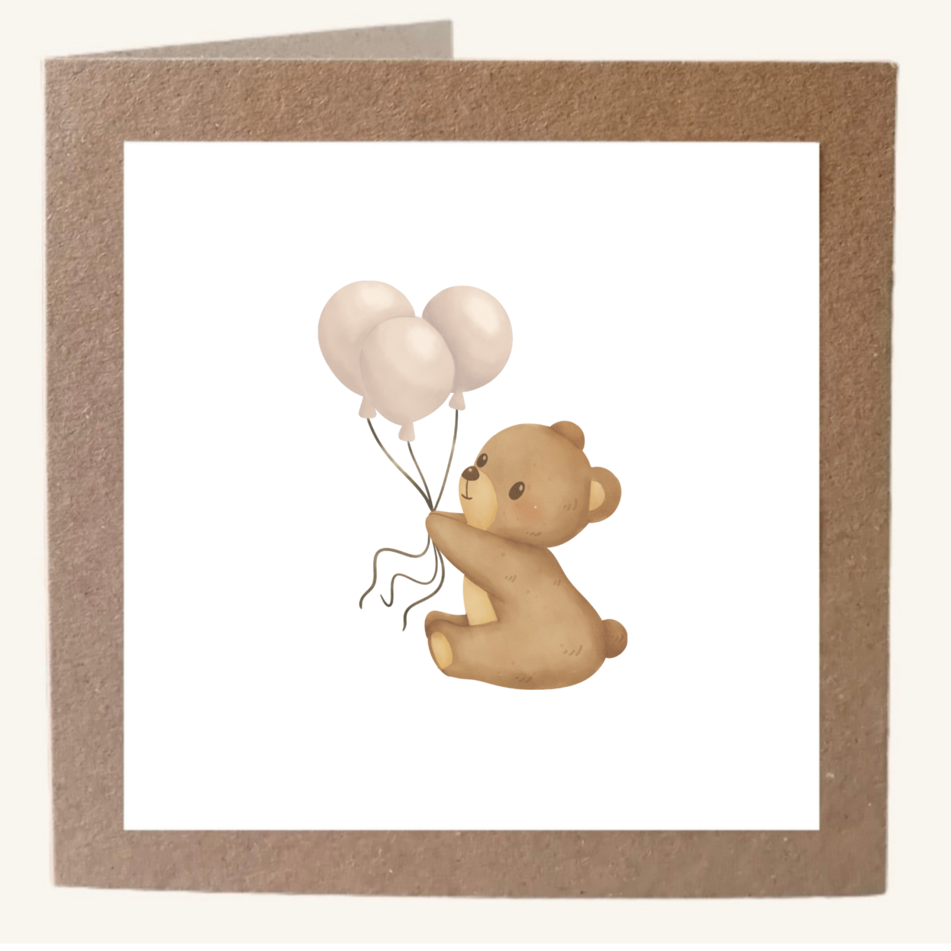 Beertje met bruine ballonnen