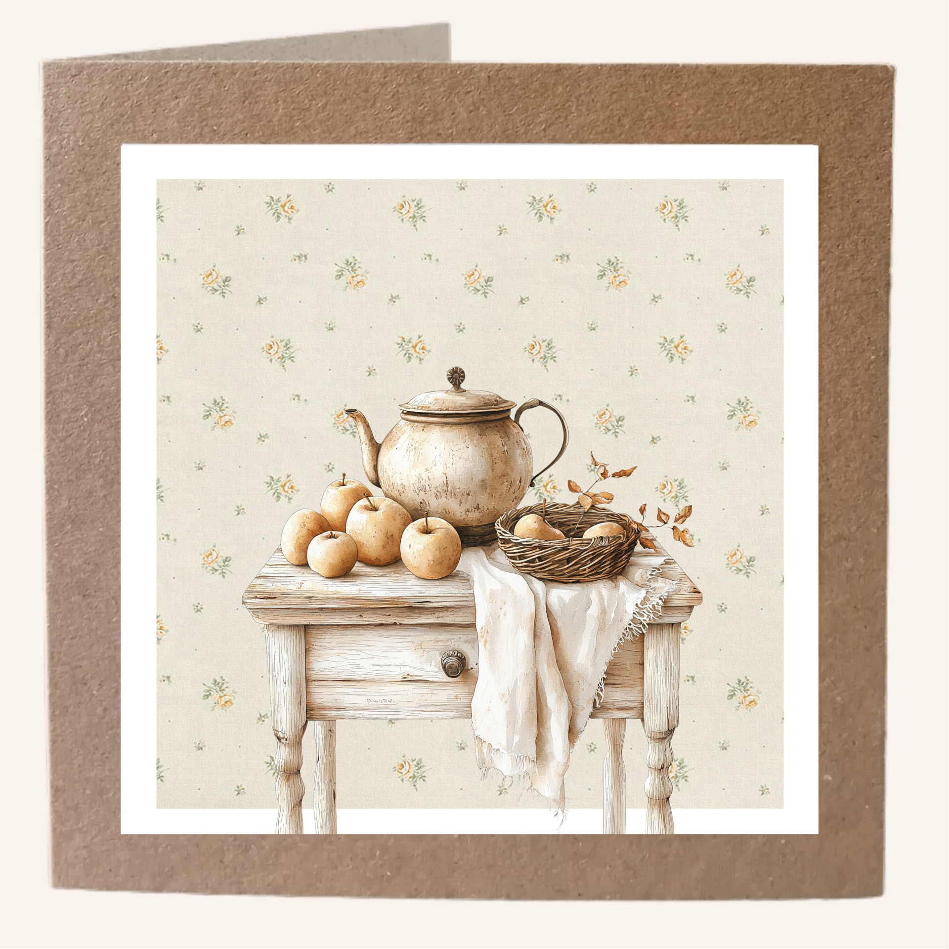 Tafeltje theepot met fruit