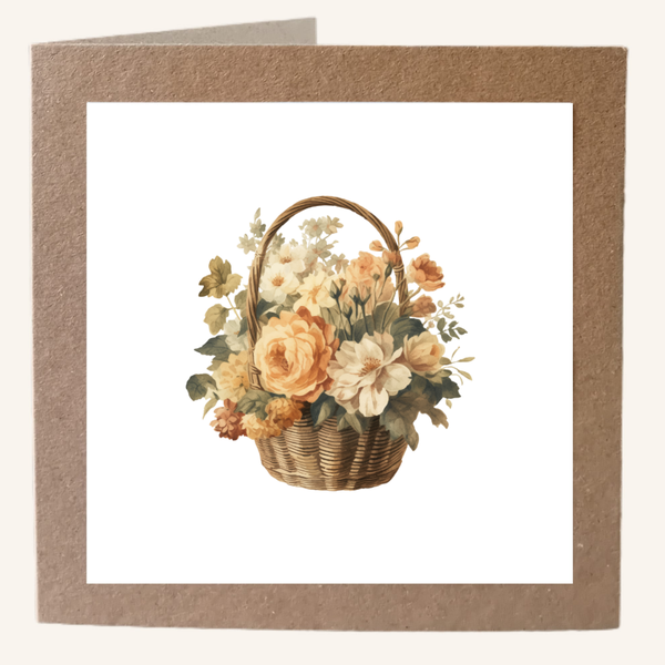 Mand bloemen div.