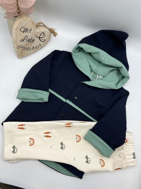 Set - Zipfeljacke mit Hose - Gr. 74