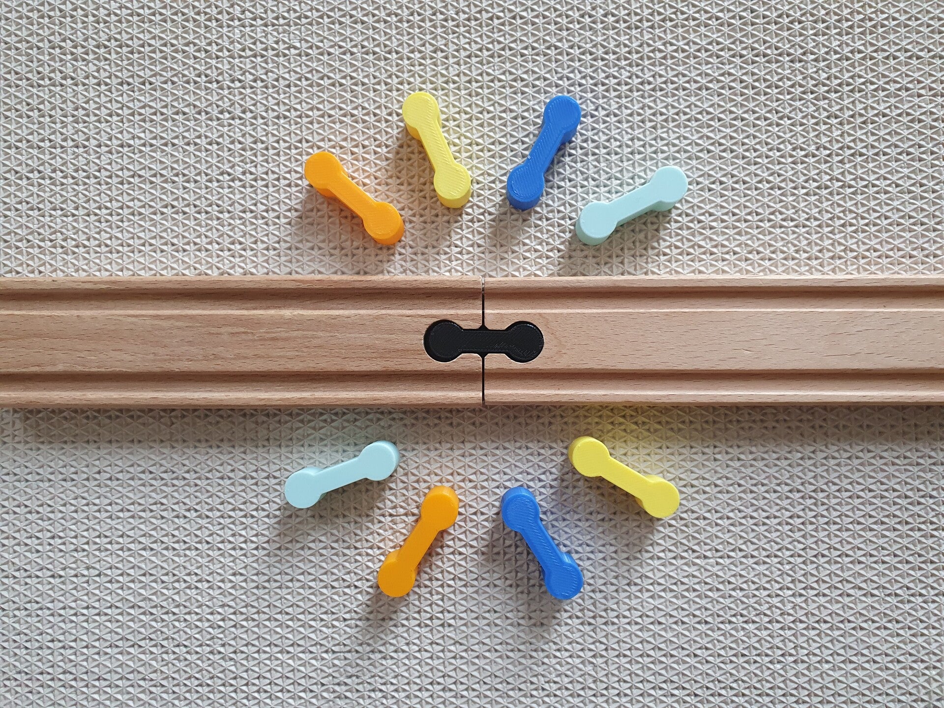 Lot de 10 connecteurs mâle-mâle pour train en bois – Compatibles Brio, Ikea, Lidl