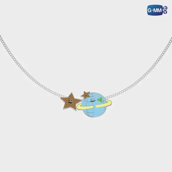 Mr.Saturnworld Character Charm Necklace