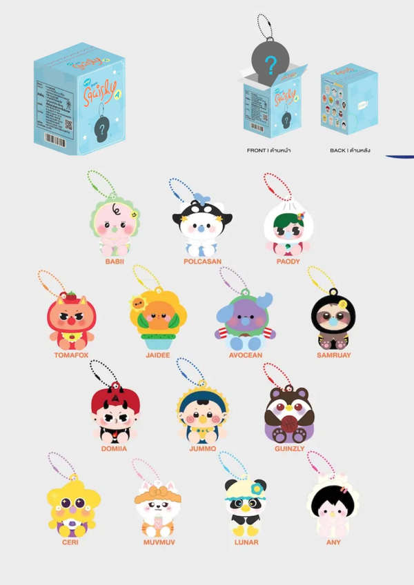 FANDOM CHARACTER BABY SQUISHY RANDOM KEYCHAIN | SINGLE BOX