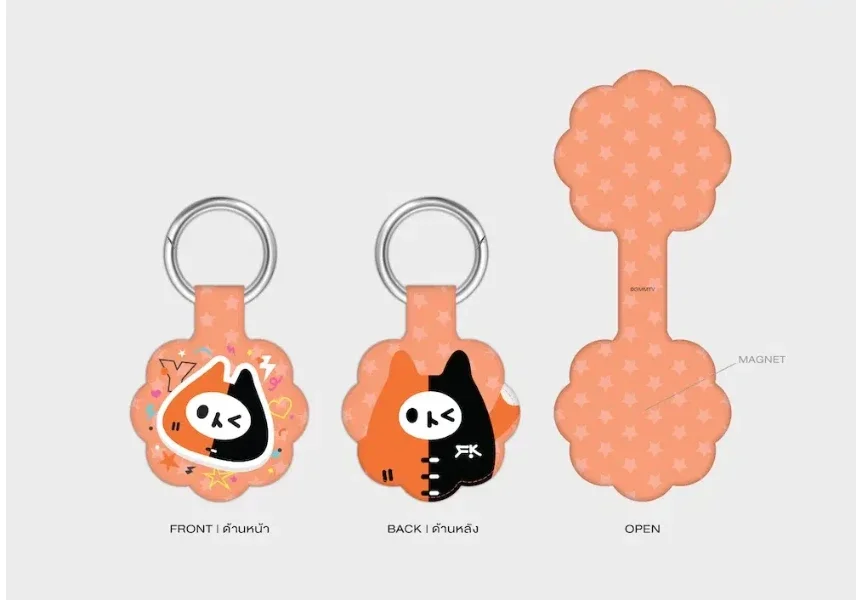 Yuzu mumu clip key ring