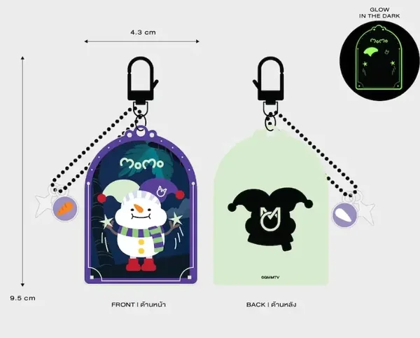 Momo glow in the dark sleutelhanger