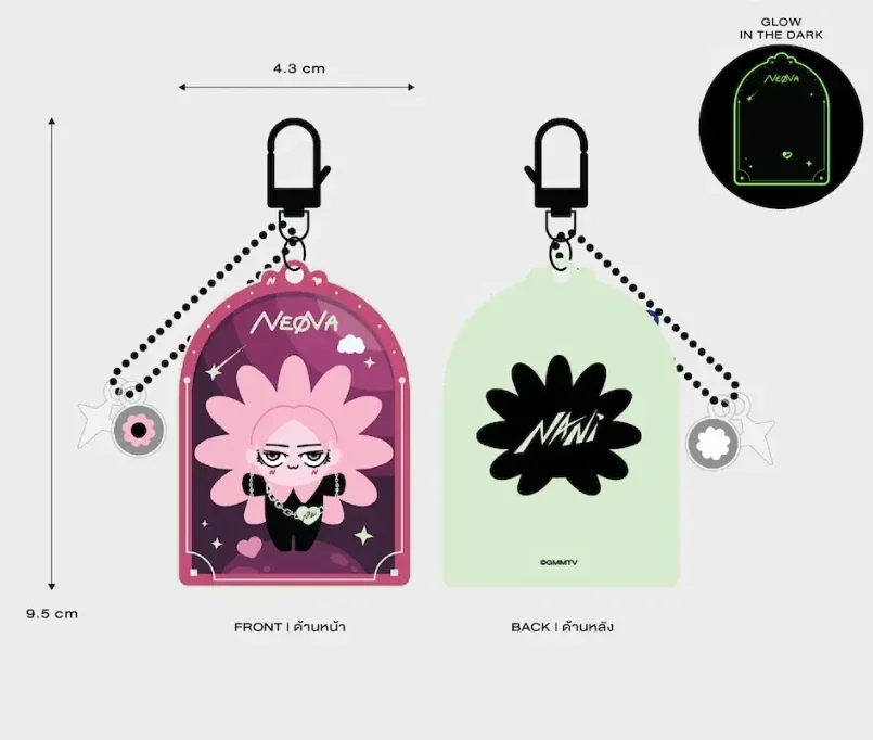 Neona glow in the dark sleutelhanger