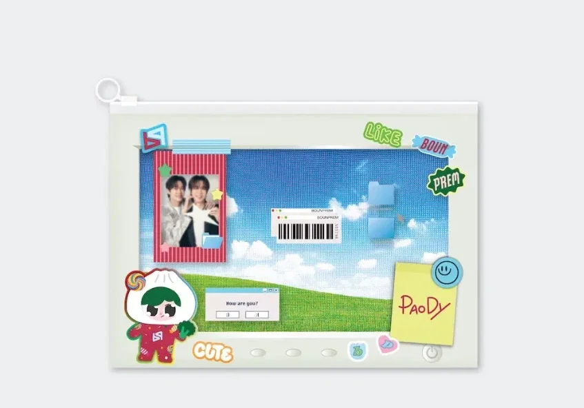 Paody zip pocket folder