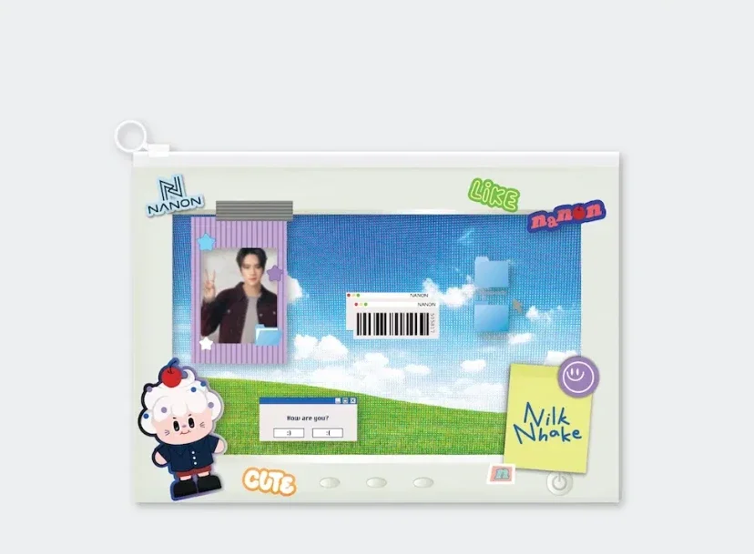 Nanon zip pocket folder