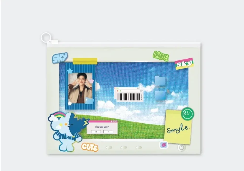 Sky zip pocket folder