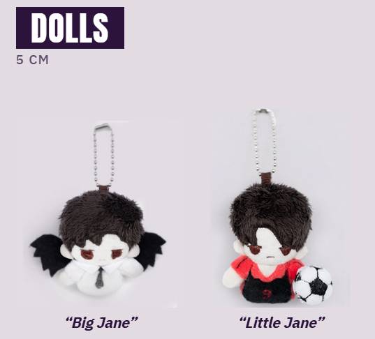 Little Jane & Big Jane Doll sleutelhangers