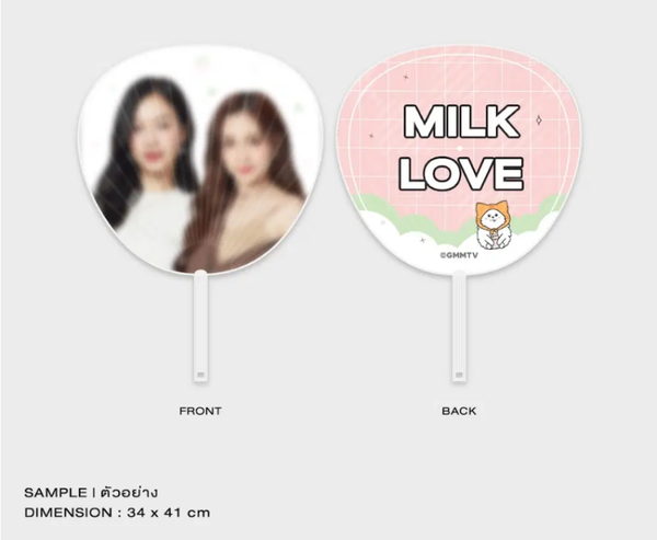 Milk-Love Plastic Hand Fan