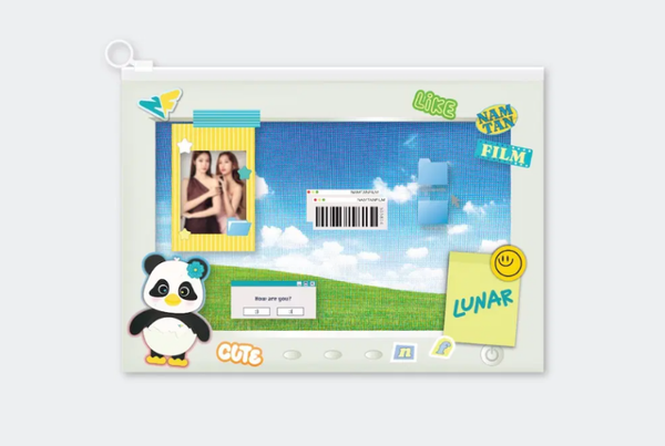 Lunar zip pocket folder