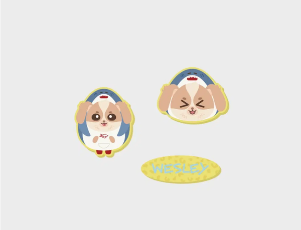 WESLEY Rubber Charm Set