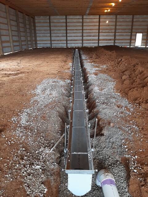 Installed Trench Drains for the Meat Processing Plant