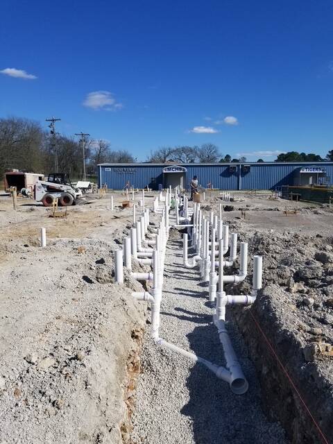 Laid Underground Piping for a Concession Stand -Restroom Facility in Lewisburg, TN 