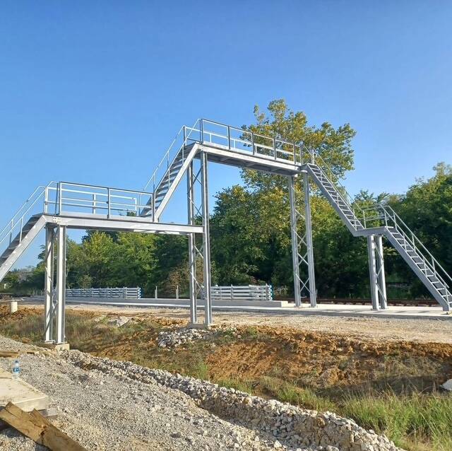 Custom Fabricated Walk Bridge over Rail Spur