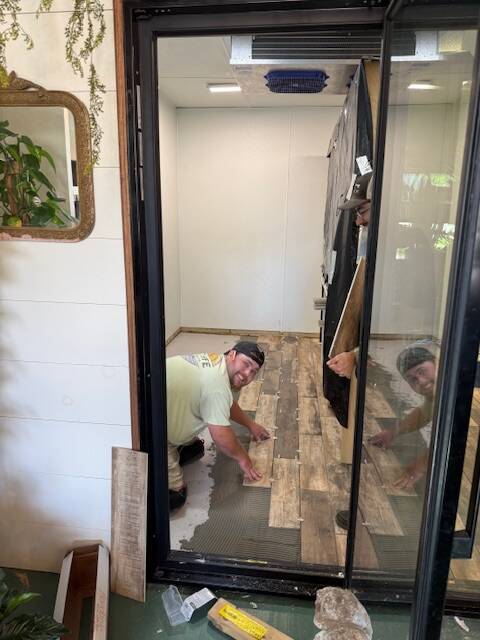 Reworking the floor for new cooler room.