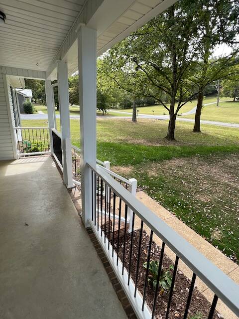 Porch railing on Mountainview