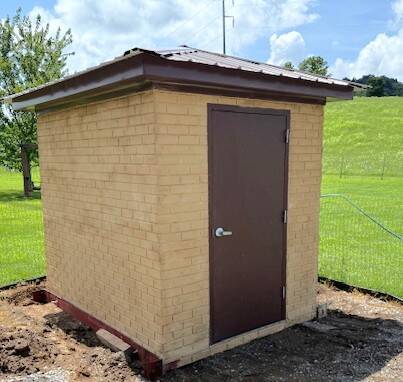 Storm Shelter Set in Place