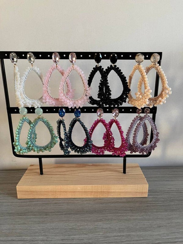 oorbel met kralen groot