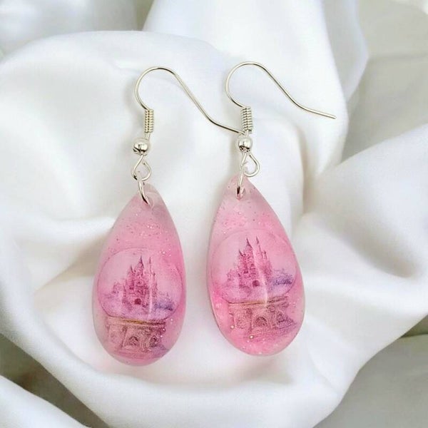 💧Boucles d'oreilles - Collection Gouttes Enchantées - Conte de Fée - 30 mm.