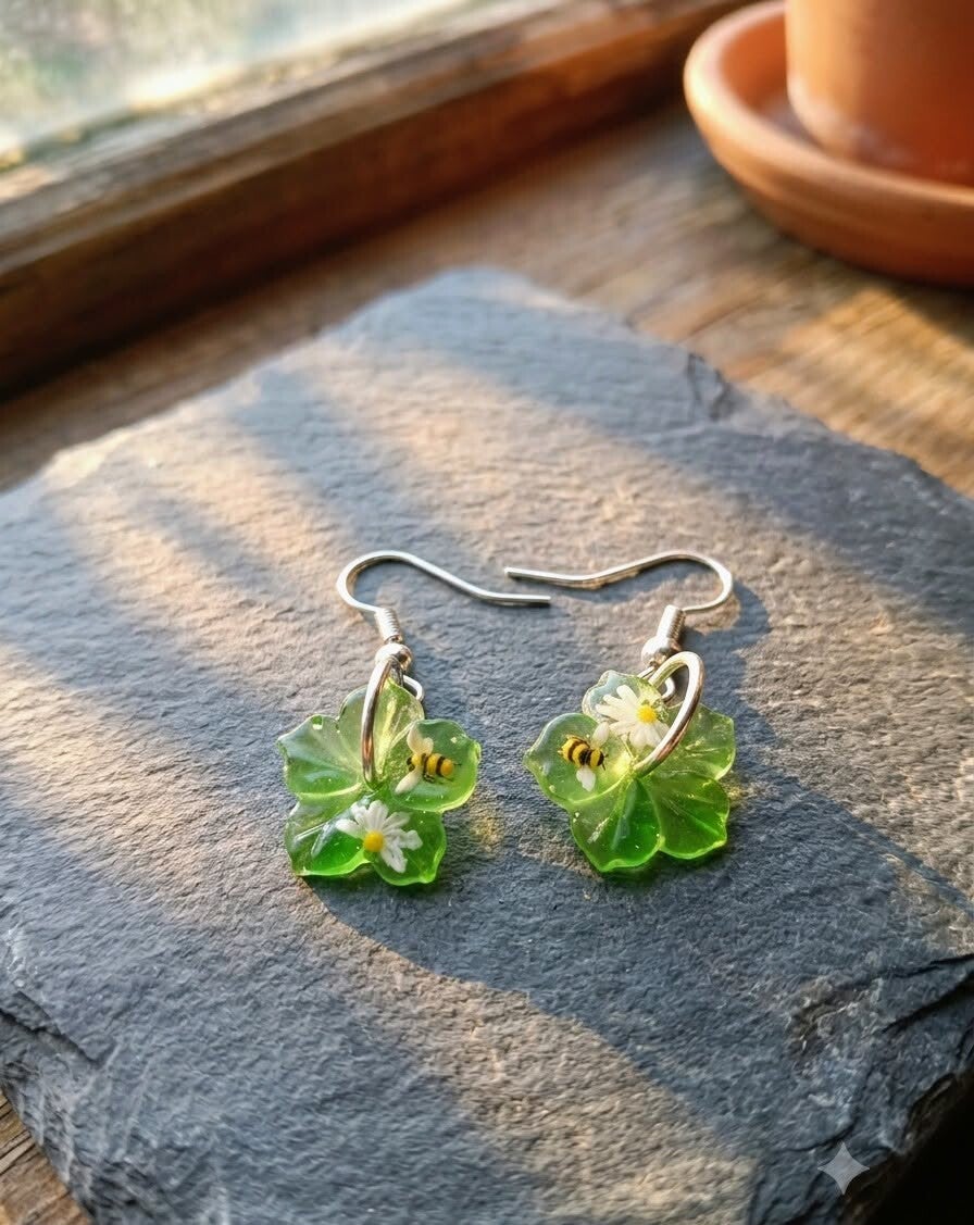 🌸 Boucles d'oreilles fleurs - Butinage Bohème - 15 mm.
