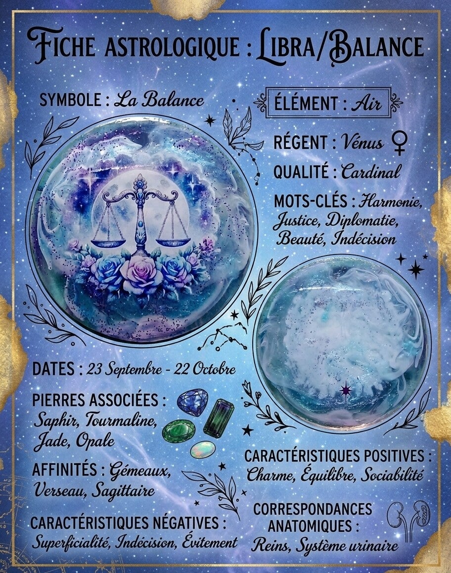 ✨♎Médaillon Astrologique - Balance.