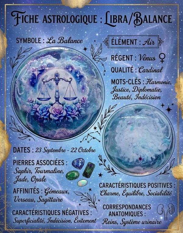 ✨♎Médaillon Astrologique - Balance.