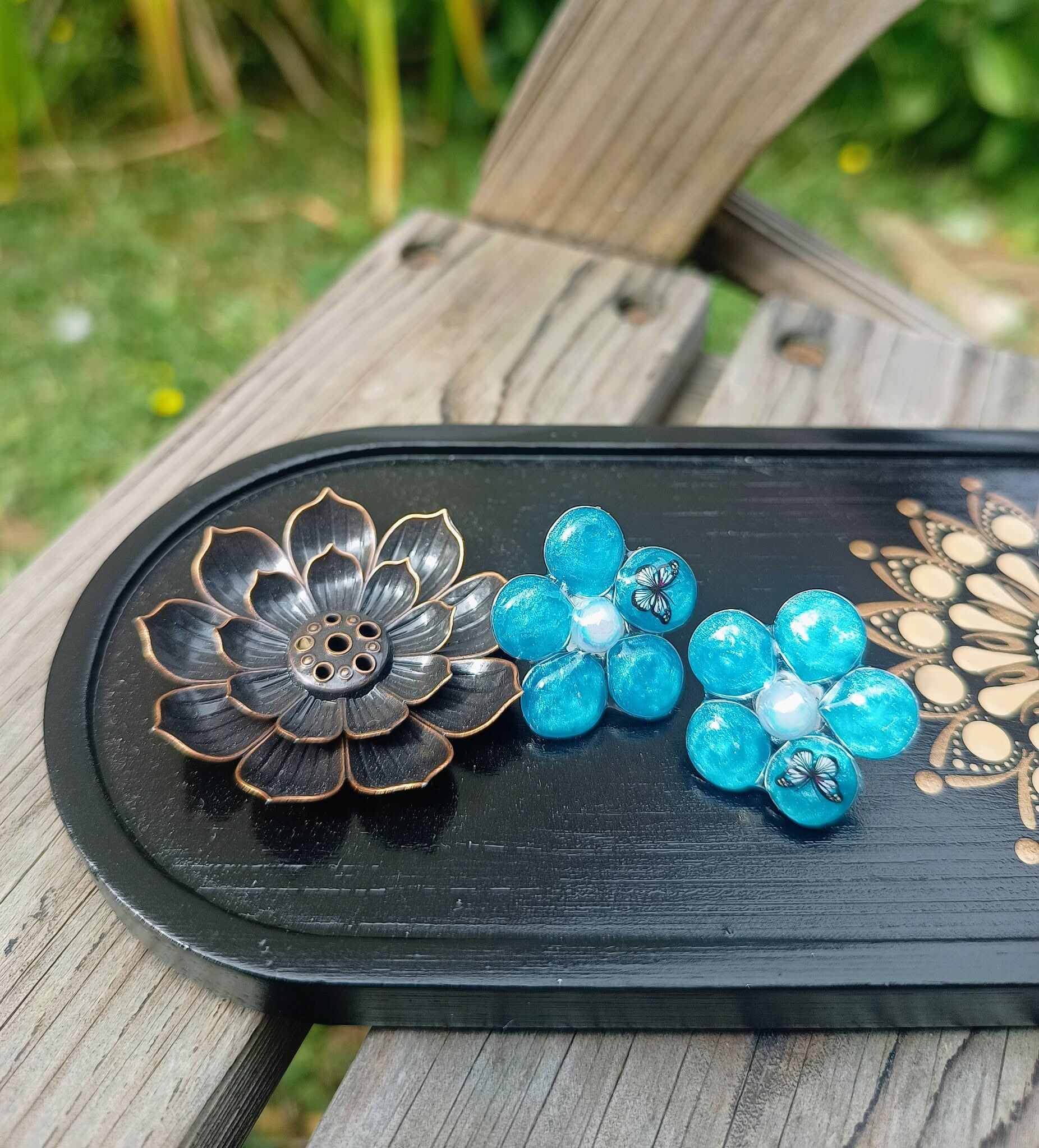 🌺Boucles d'oreilles Fleur en Résine - Envol d'Opaline.