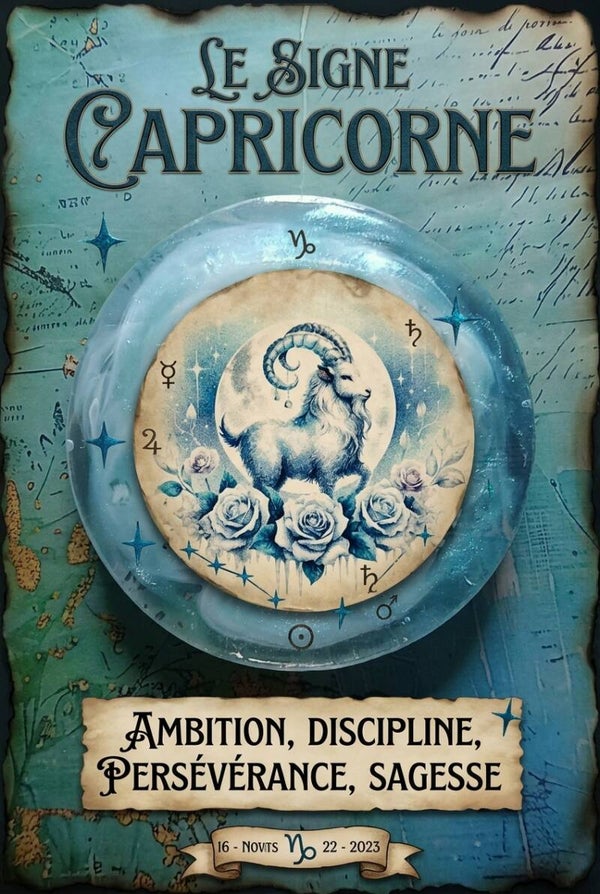 ✨♑Médaillon Astrologique - Capricorne.