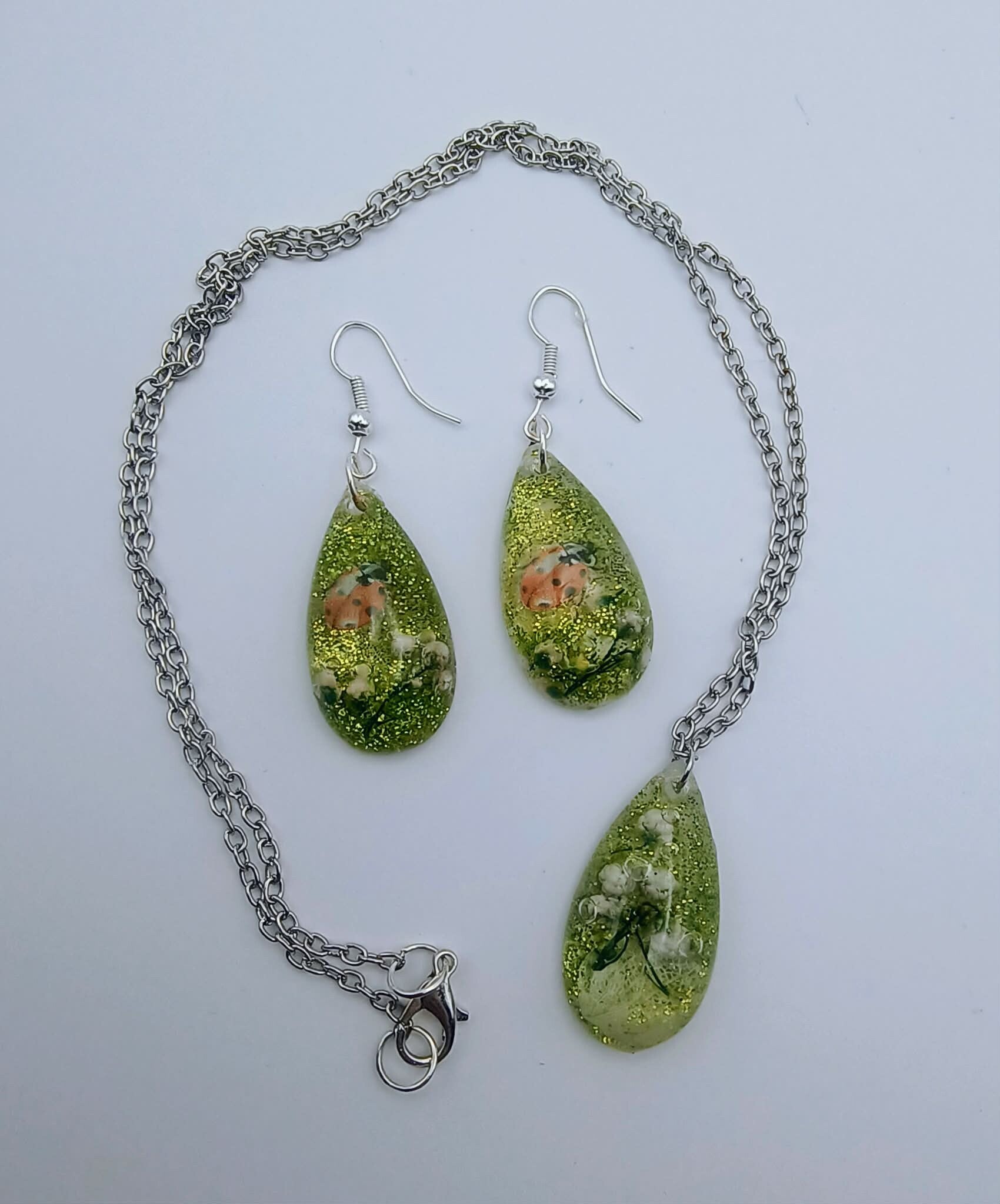 🐞 Parure "Porte-Bonheur" – Collection Gouttes de Rosée.