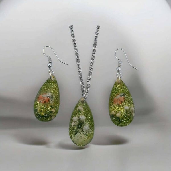 🐞 Parure "Porte-Bonheur" – Collection Gouttes de Rosée.