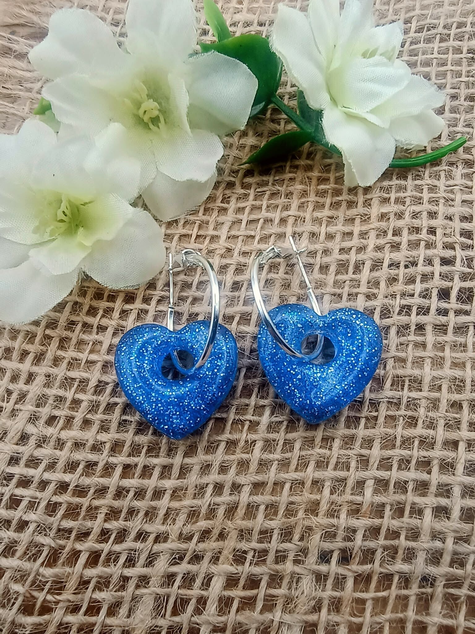 💙 Pampilles - Collection "Éclats Denim" – Coeur 20 mm.