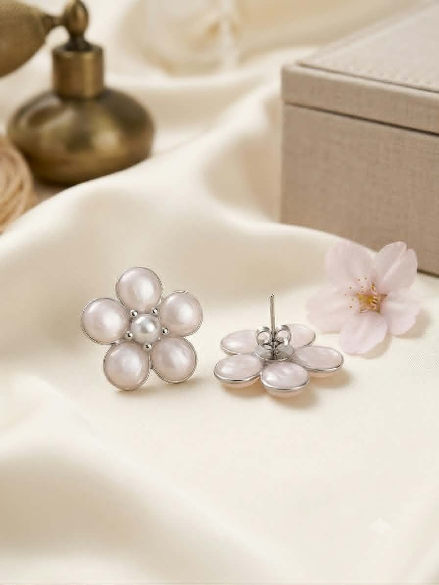 🌺Boucles d'oreilles Fleur en Résine - Rosélia.