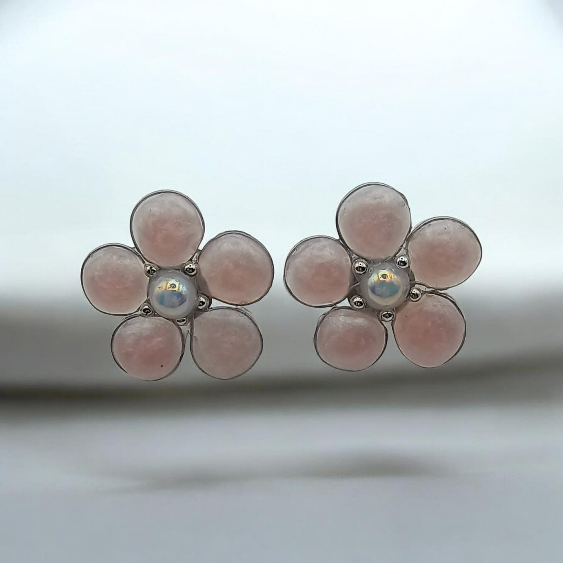 🌺Boucles d'oreilles Fleur en Résine - Rosélia.