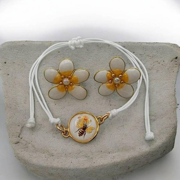 🌼Collection Souffle de Corolle - Marguerite - Parure.