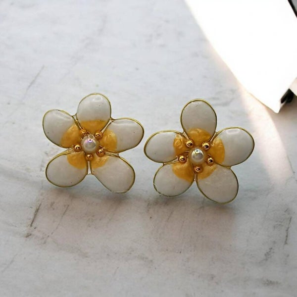 🌼Collection Souffle de Corolle - Marguerite - Boucles d'Oreilles.