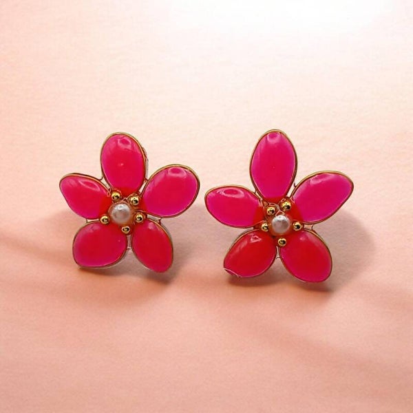 🌹Collection Souffle de Corolle - Ruby - Boucles d'Oreilles.