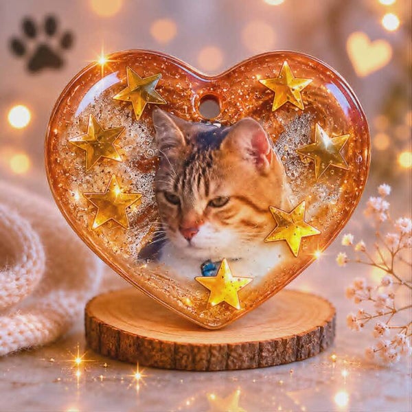 💛 Médaillon personnalisé cœur - vos compagnons à quatre pattes.