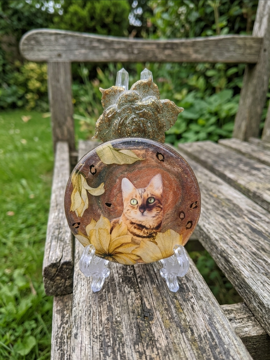 💛 Médaillon personnalisé rond  avec Trépied - vos compagnons à quatre pattes.