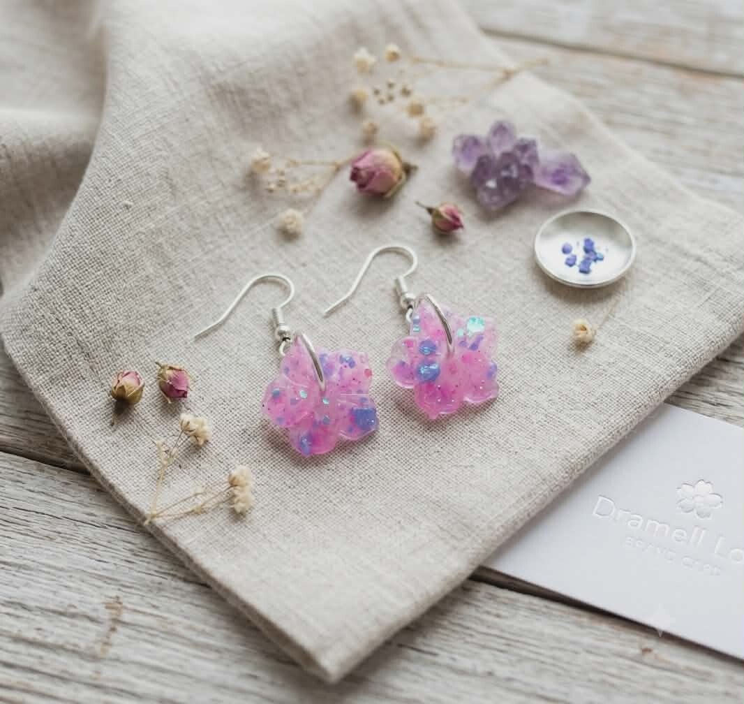 🌸 Boucles d'Oreilles fleurs - Lueurs de Cerisier - 15 mm.