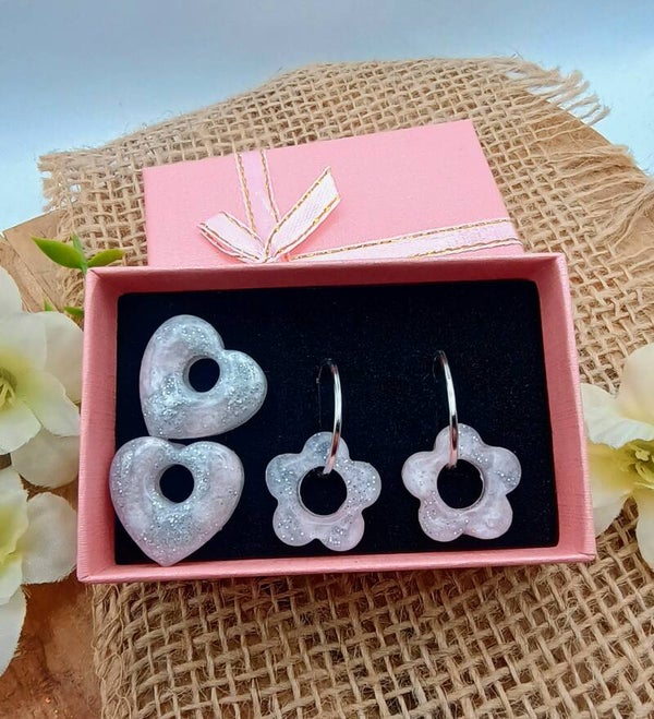 🌸 Box Bijoux "Éclat Maternel" - Rose Tendresse - 17 mm.