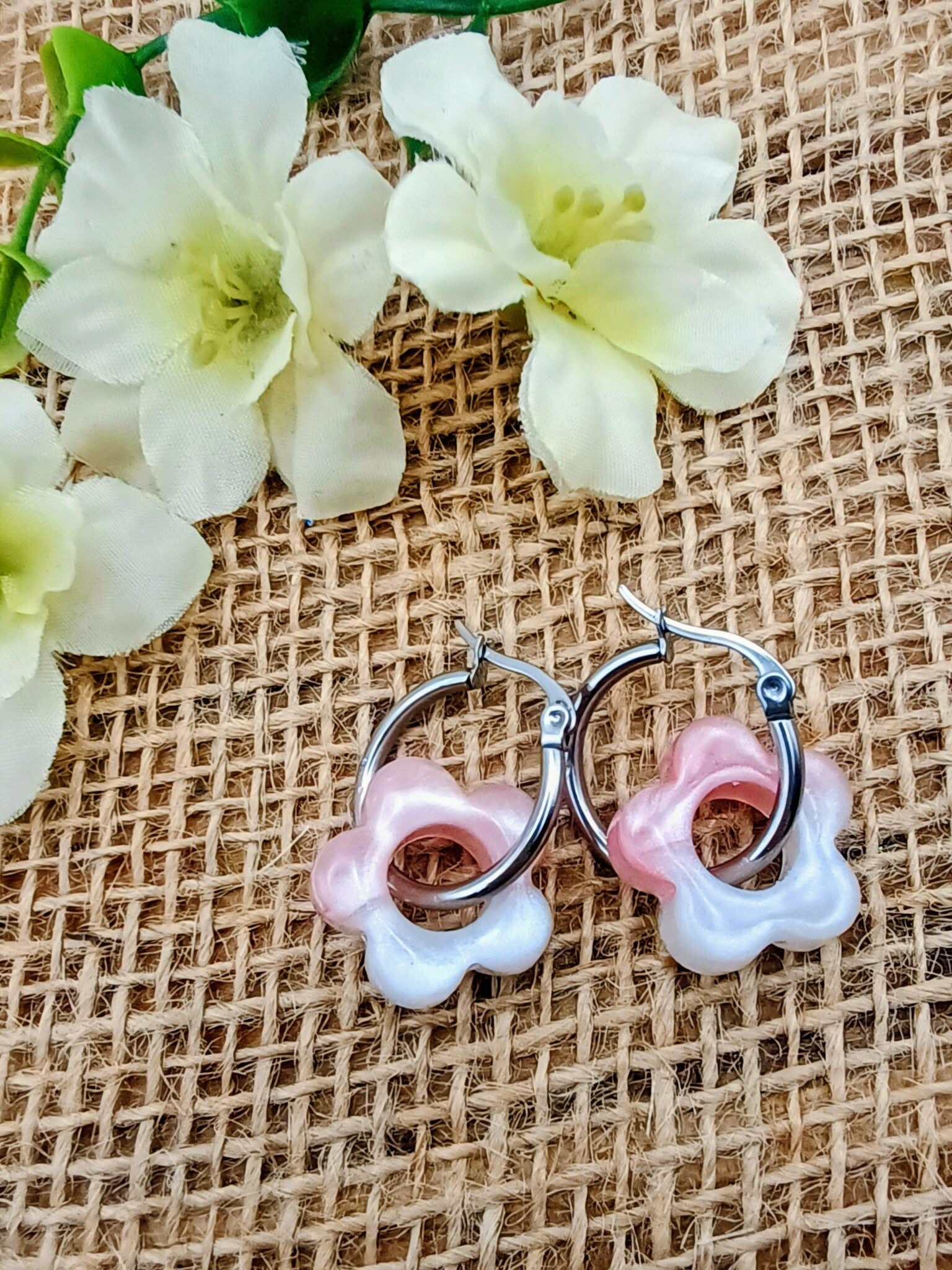 Pampilles - Collection "Éclats Rose & Perle" - 17 mm.